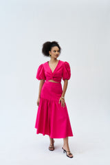 Falak Co-ord Set - Hot Pink