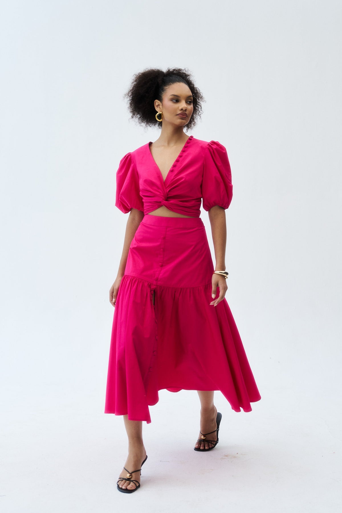 Falak Co-ord Set - Hot Pink