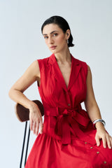 Revya Dress - Deep Rust