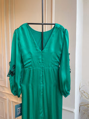 Emerald Green Cowl Dress