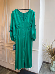 Emerald Green Cowl Dress