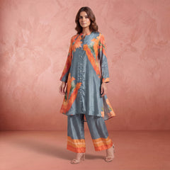 Saba Kurtha Set- Bluish Grey