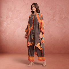 Takshi Kurtha Set- Charcoal Brown