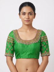 Green Embroidery Blouse