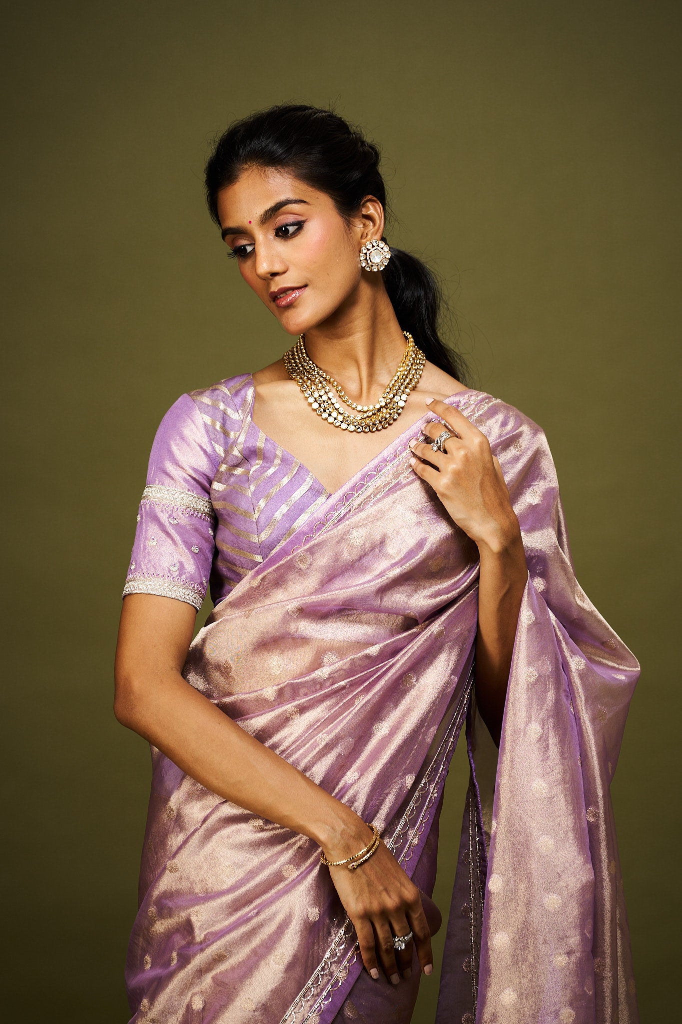 Gitali saree set - Lavender