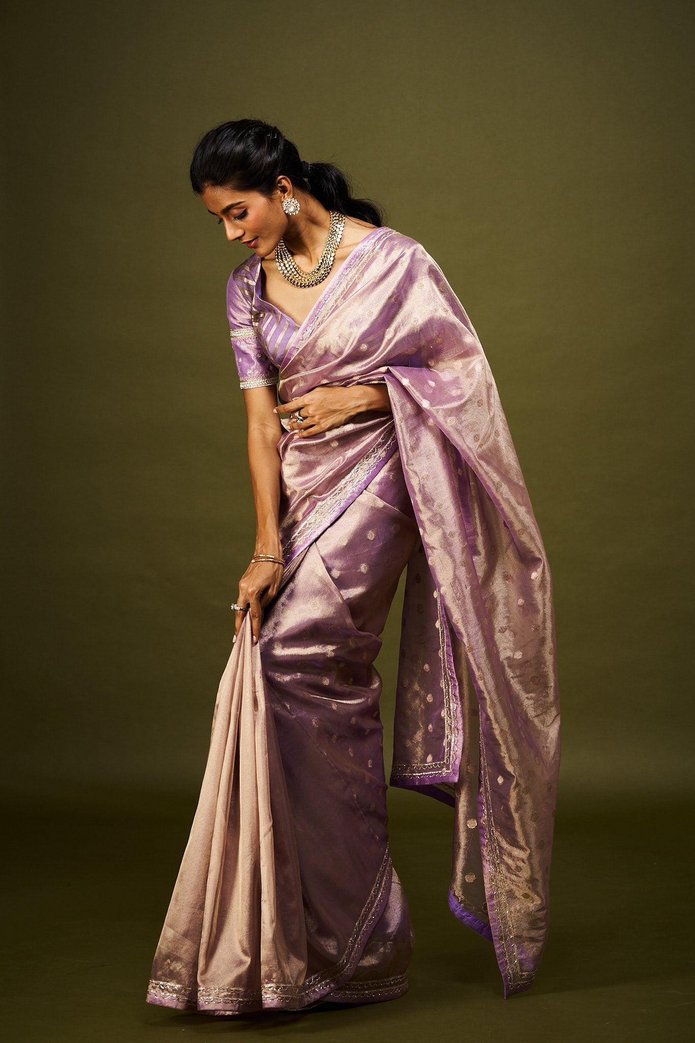 Gitali saree set - Lavender
