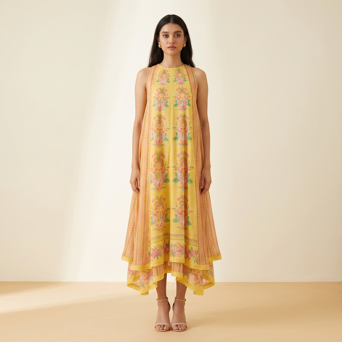 Stella Layered Dress- Yellow