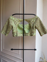 DS - Hand Embroidered Blouse - Pista green