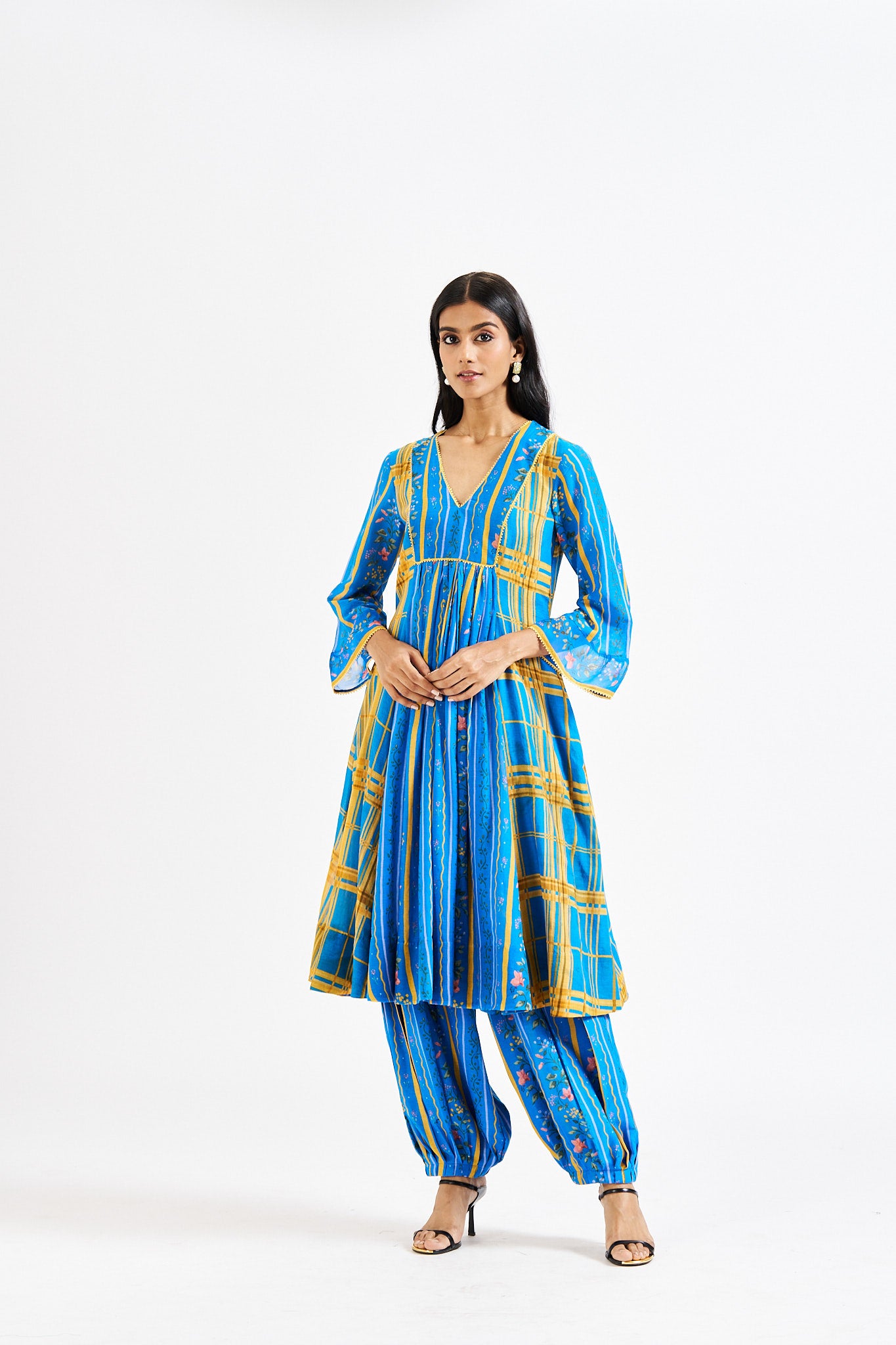 Indie Kurtha set - Blue
