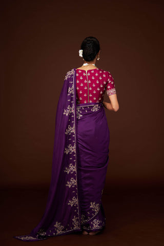 Madana Magenta Raw Silk Only Blouse