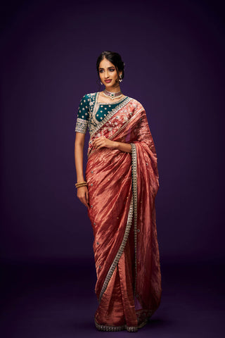 Tarangini Tissue Embroidery Only Saree