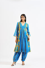 Indie Kurtha set - Blue