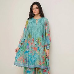 Olivia Kurtha Set-Sea Green