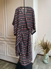 Ira-Black Kaftan & Drape Skirt