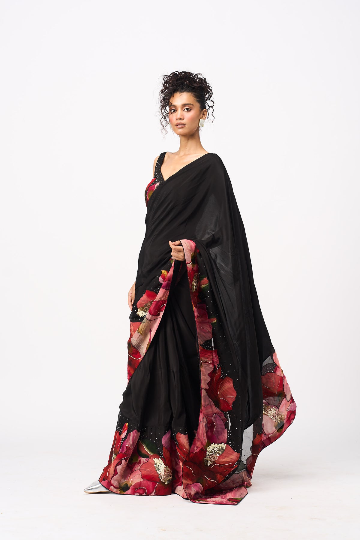 Kashia Saree Set- Black