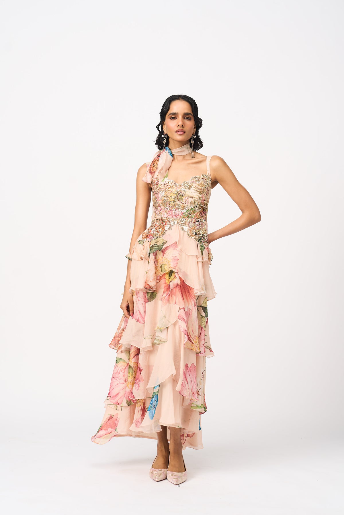 Lowkya Dress- Peach