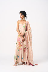 Shanvi Dress With Dupatta - Peach