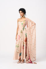Shanvi Dress With Dupatta - Peach