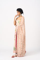 Shanvi Dress With Dupatta - Peach