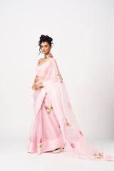 Iksha Saree Set-Baby Pink