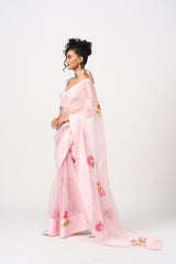 Iksha Saree Set-Baby Pink