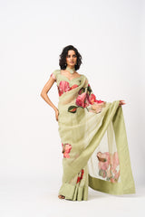 Aakshi Saree Set- Green