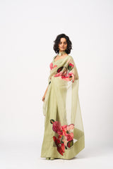 Aakshi Saree Set- Green
