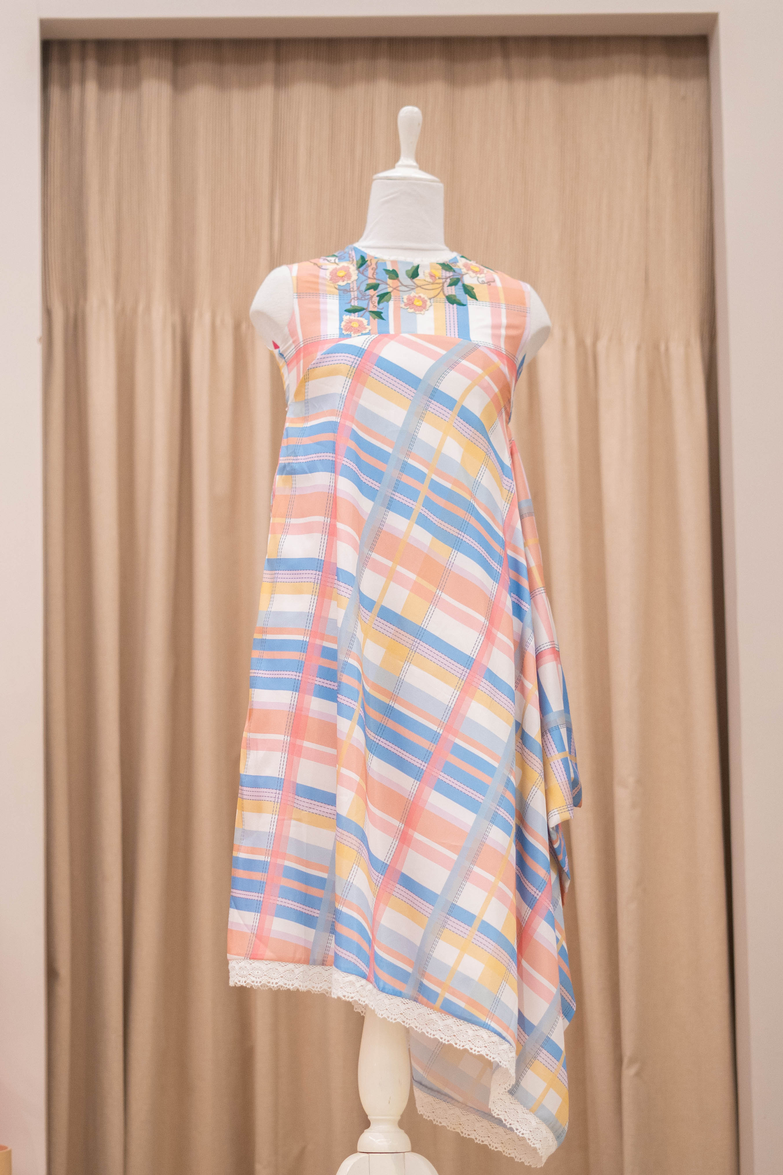DS - peach stripes dress