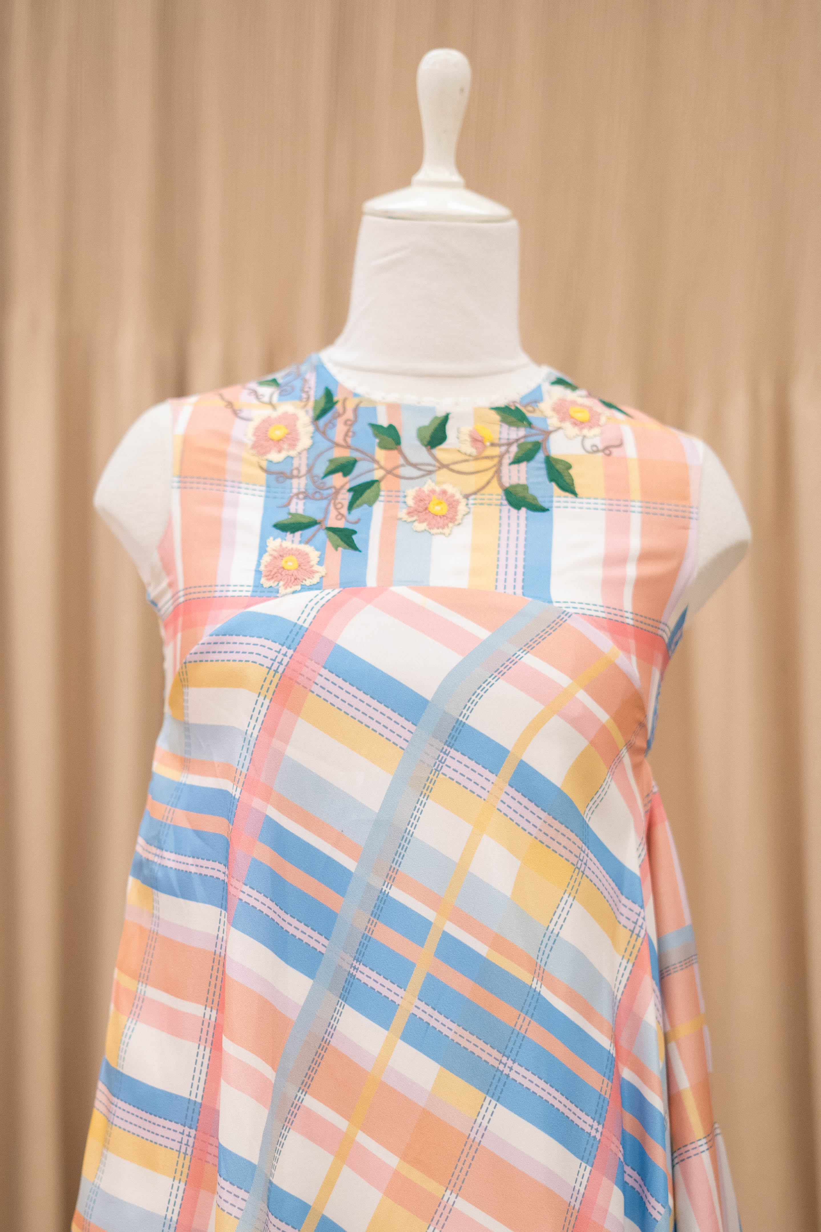 DS - peach stripes dress