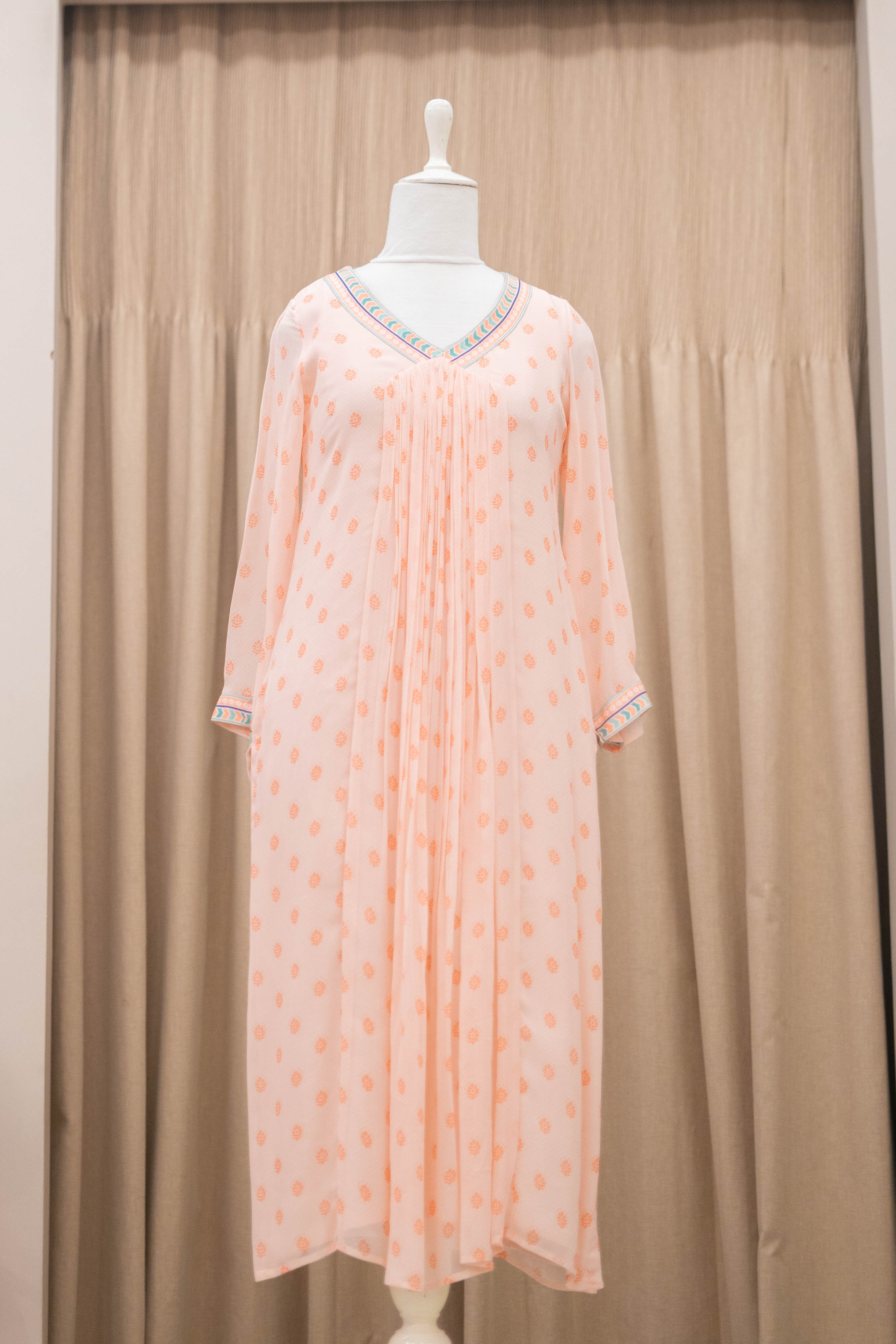DS - peach floral dress