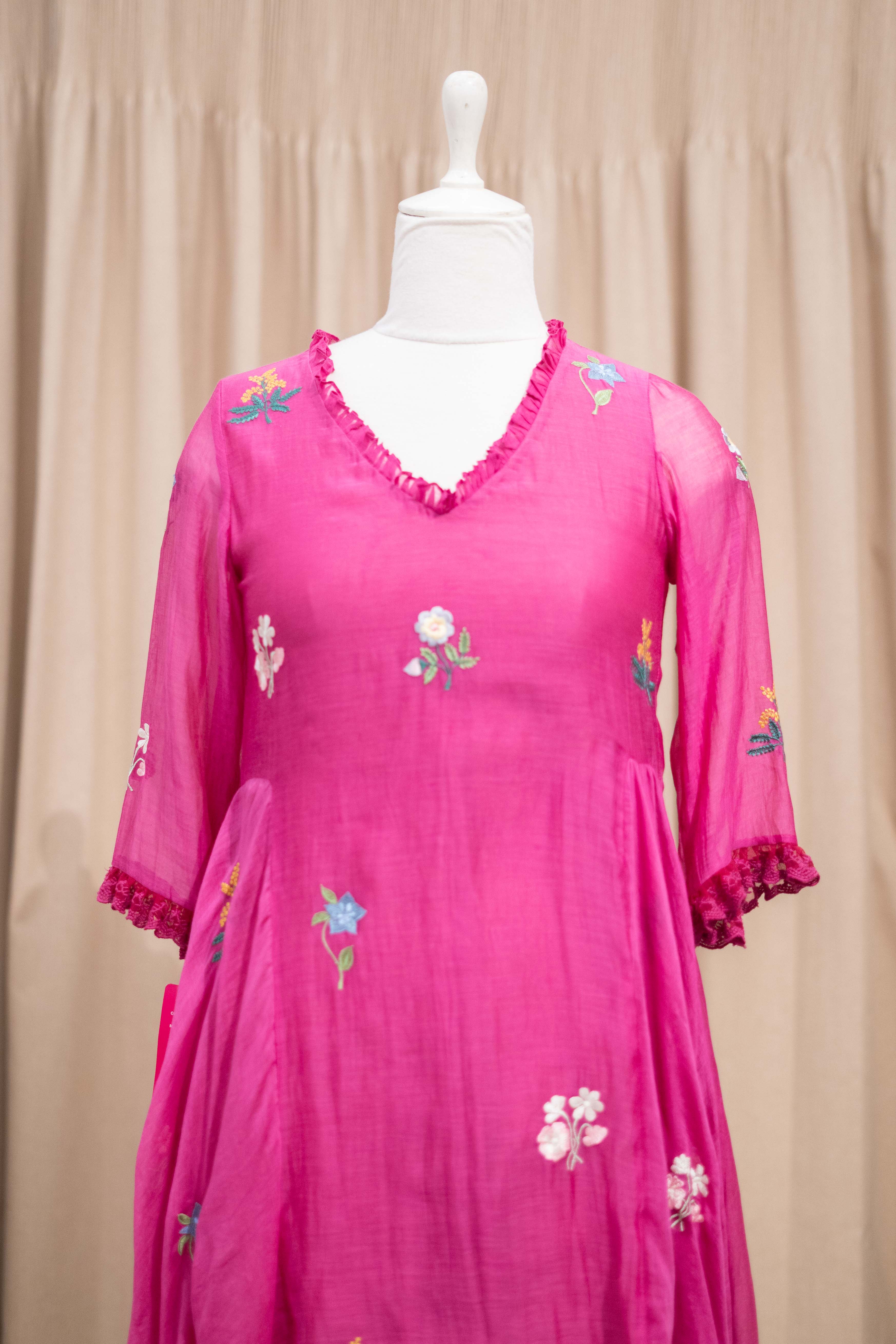 DS - pink asymmetric dress