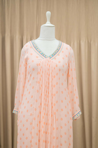 DS - peach floral dress