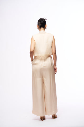 Kelly Jumpsuit With Cape - Ivory