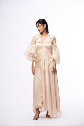 Mabel Drape Dress - Ivory