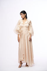 Display Product - Mabel Drape Dress - Ivory