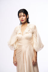 Display Product - Mabel Drape Dress - Ivory