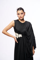 Alba Cowl Dress - Black