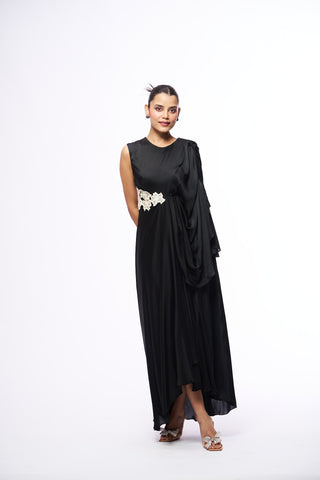 Alba Cowl Dress - Black