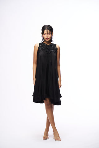 Cole Flared Dress - Black