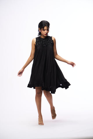 Cole Flared Dress - Black