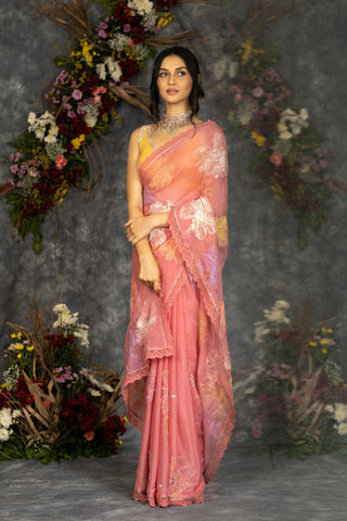 DS-  Meera Saree-  Mystic Rose