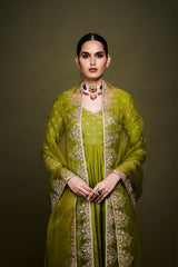 Zainab Green Anarkali with Dupatta