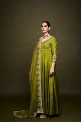Zainab Green Anarkali with Dupatta