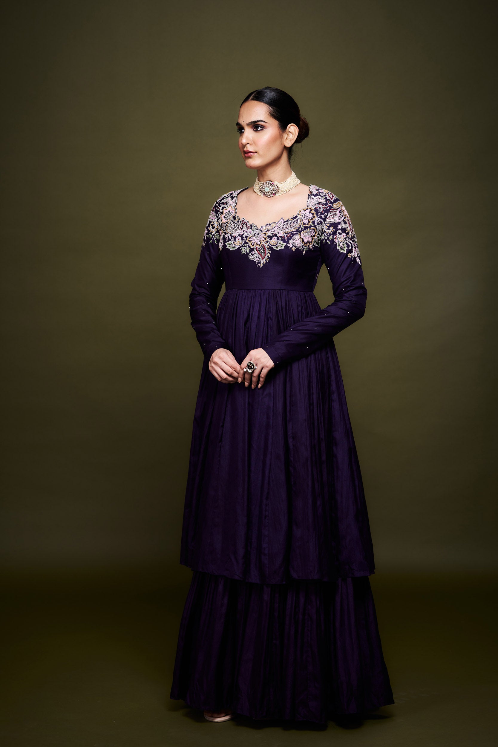 Mahira Amethyst Purple Anarkali