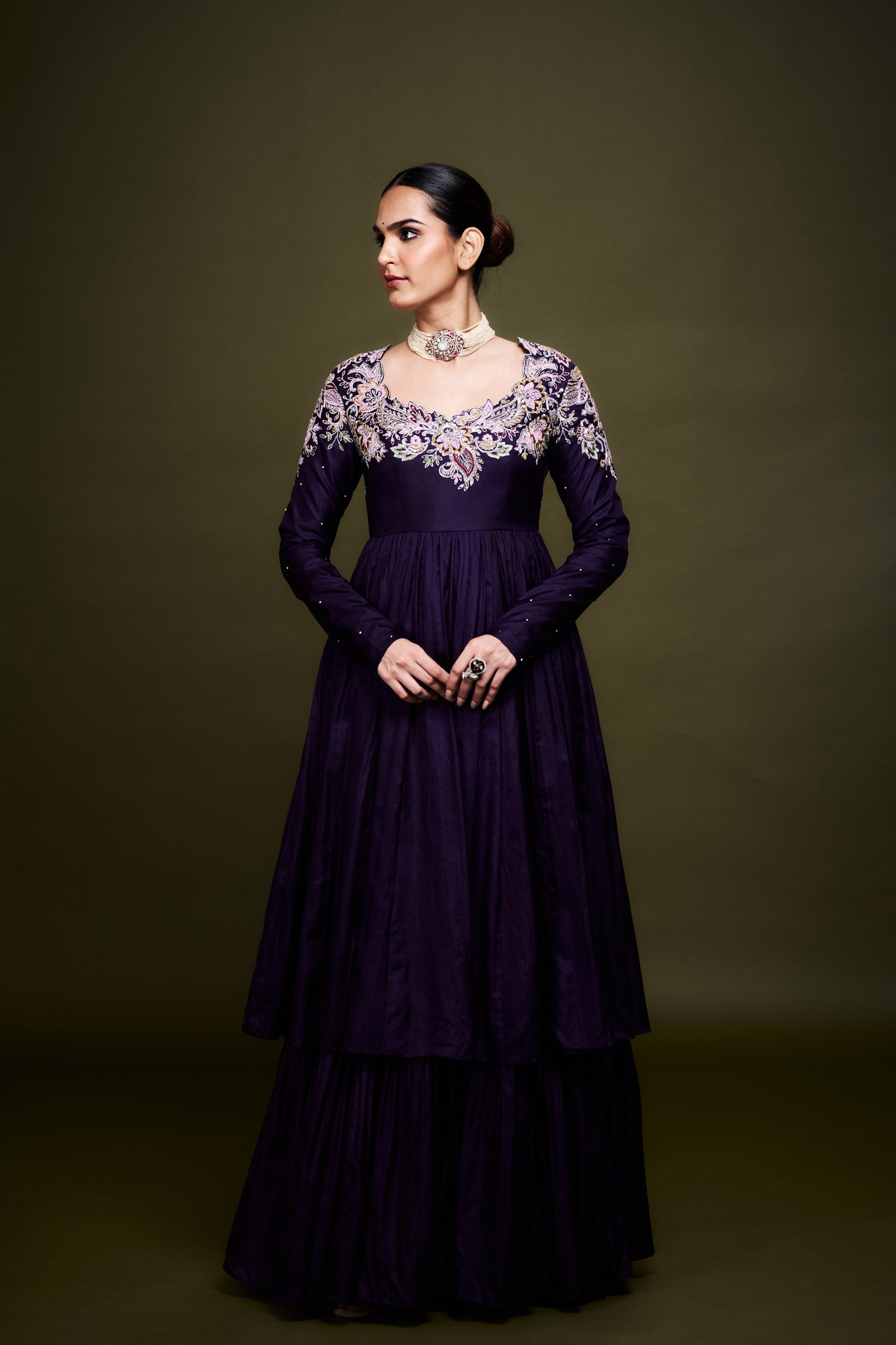 Mahira Amethyst Purple Anarkali