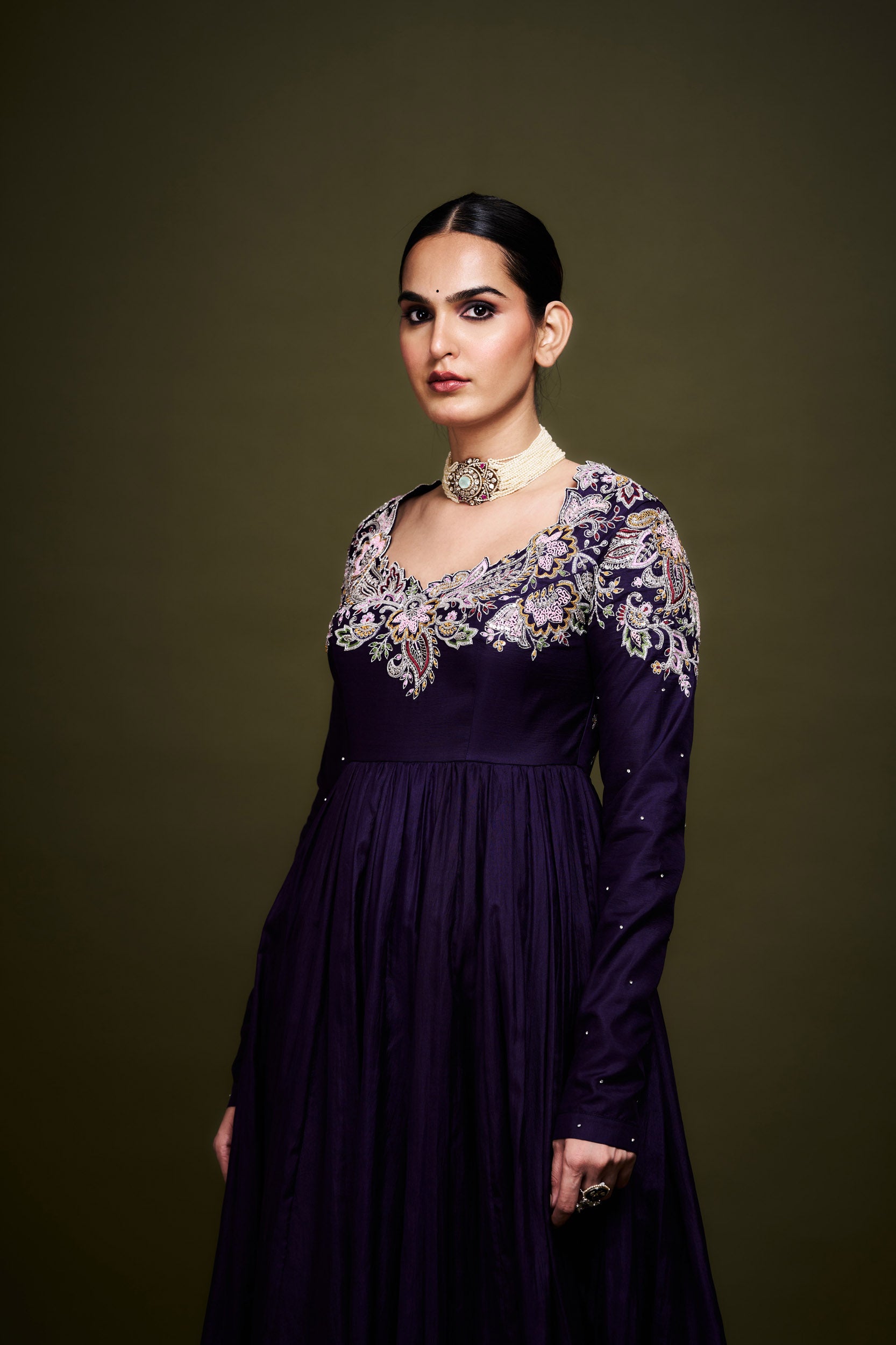 Mahira Amethyst Purple Anarkali