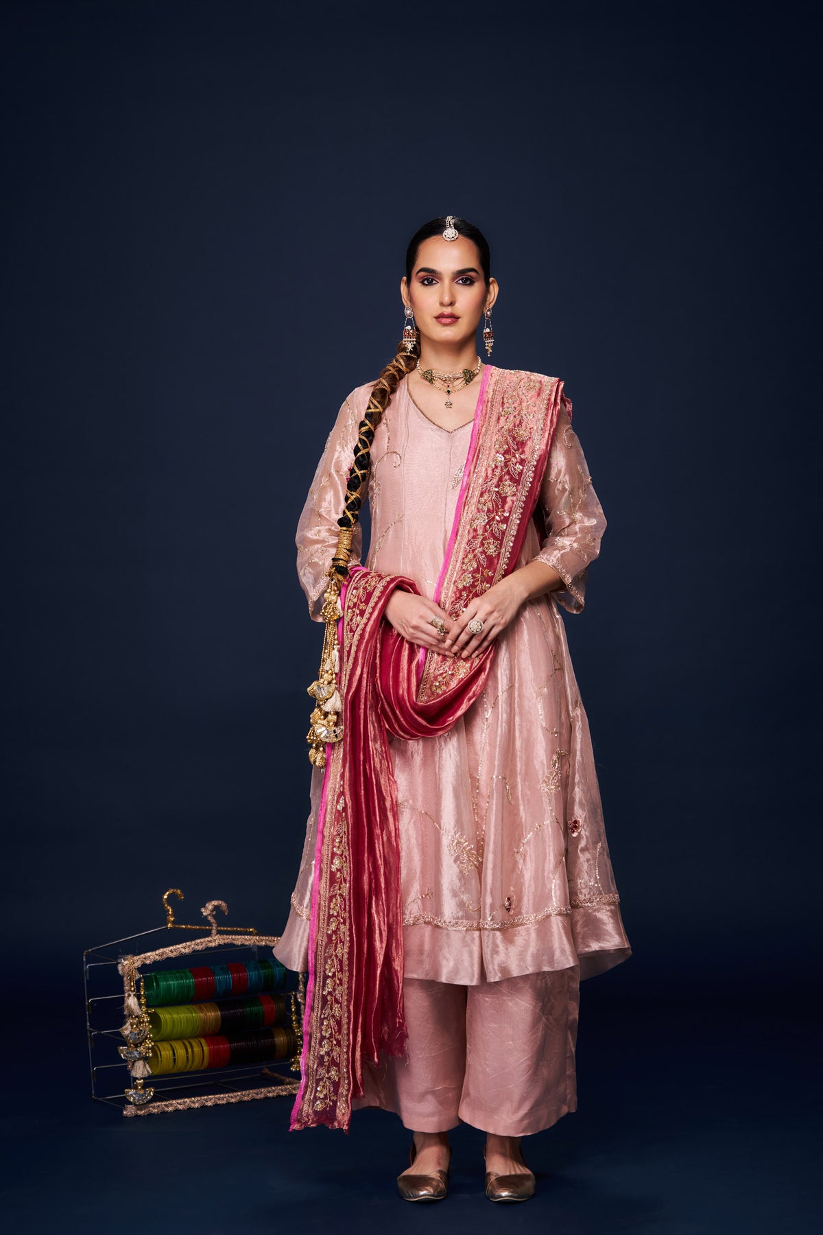 Mannat Rose Gold Kurti Set with Dupatta