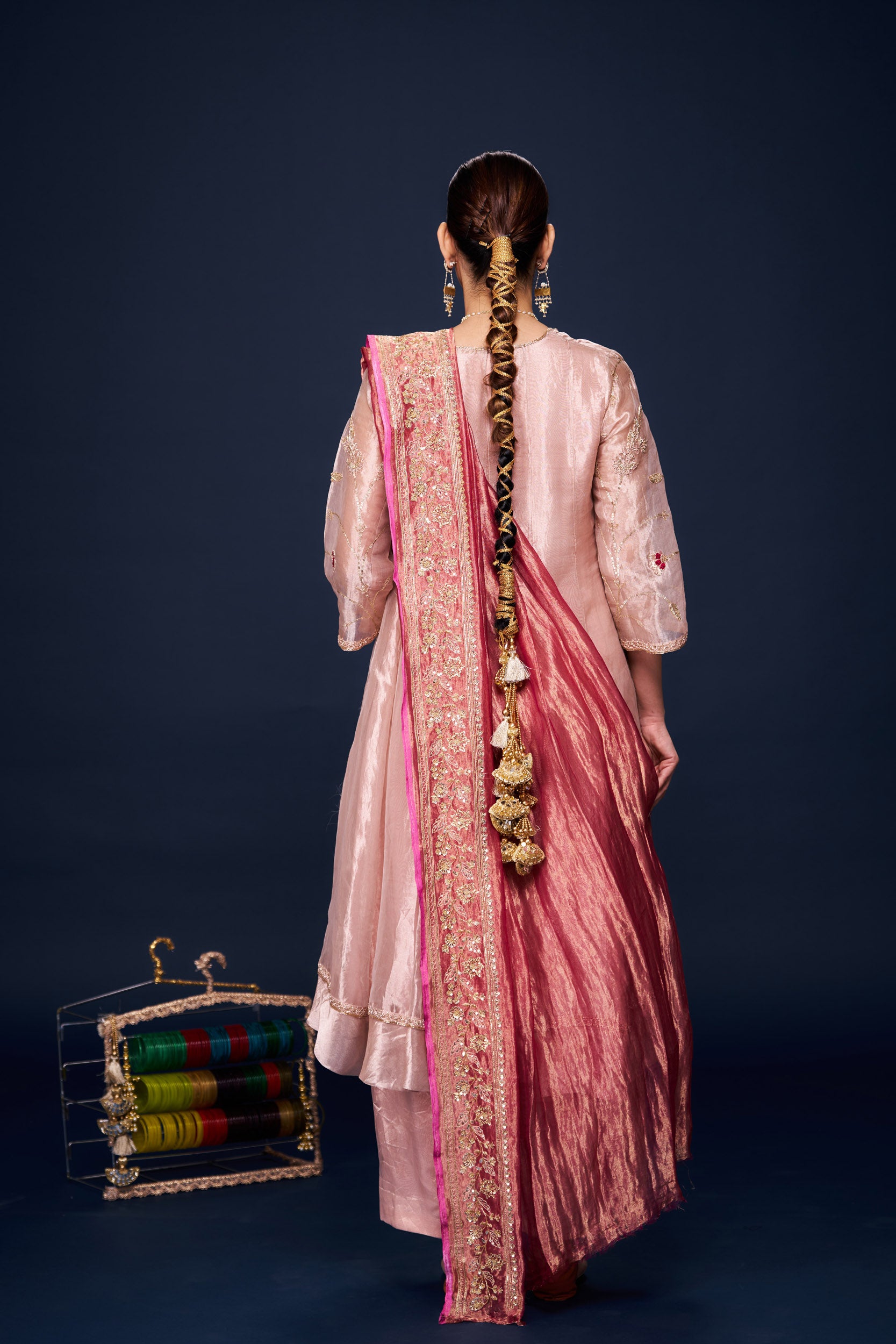 Mannat Rose Gold Kurti Set with Dupatta