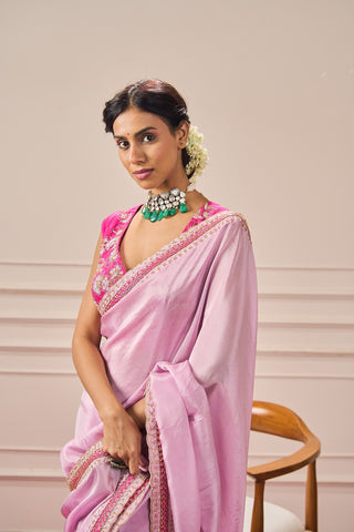 DIYA SAREE WITH EMBROIDERED BLOUSE