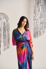 Display Product- CELESTIA COWL TYE AND DYE DRESS
